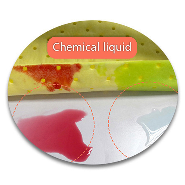 high performance 100% pp hazmat sorbent pad for Leaking liquid spill