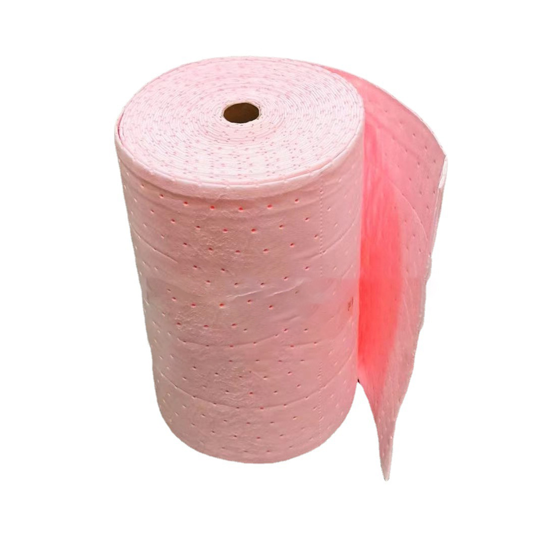 80cm*50m*5mm Pink Chemical Absorbent Roll